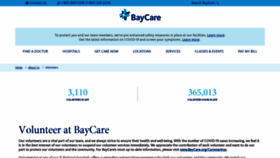 What Baycarevolunteers.org website looked like in 2020 (3 years ago)