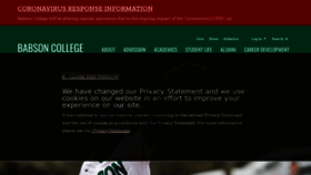 What Babson.edu website looked like in 2020 (3 years ago)