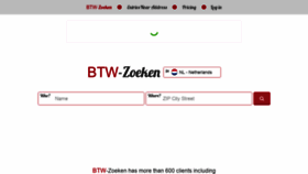 What Btw-zoeken.nl website looked like in 2020 (3 years ago)