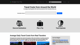 What Budgetyourtrip.com website looked like in 2020 (3 years ago)