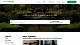 What Bookyogaretreats.com website looked like in 2020 (3 years ago)