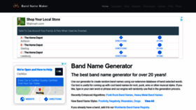 What Bandnamemaker.com website looked like in 2020 (3 years ago)