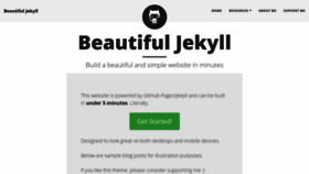 What Beautifuljekyll.com website looked like in 2020 (3 years ago)