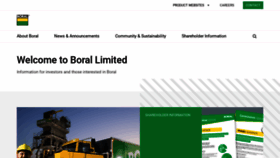 What Boral.com website looked like in 2020 (3 years ago)