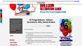 What Balloon-decoration-guide.com website looked like in 2020 (3 years ago)