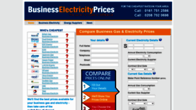 What Businesselectricityprices.co.uk website looked like in 2020 (4 years ago)