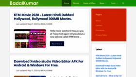 What Badalkumar.com website looked like in 2020 (3 years ago)