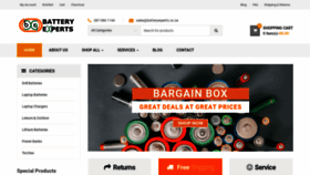 What Batteryexperts.co.za website looked like in 2020 (3 years ago)