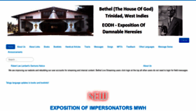 What Bethelthehouseofgod.net website looked like in 2020 (3 years ago)