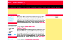 What Bodymeasurements.org website looked like in 2020 (3 years ago)