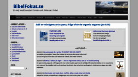 What Bibelfokus.se website looked like in 2020 (3 years ago)