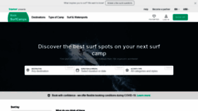 What Booksurfcamps.com website looked like in 2020 (3 years ago)