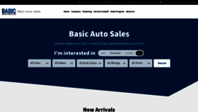 What Basicautosales.com website looked like in 2020 (3 years ago)