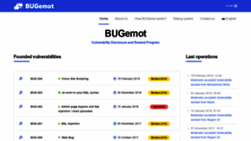 What Bugemot.com website looked like in 2020 (3 years ago)