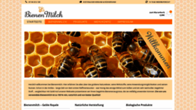 What Bienenmilch.com website looked like in 2020 (3 years ago)