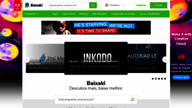 What Baixaki.com.br website looked like in 2020 (3 years ago)