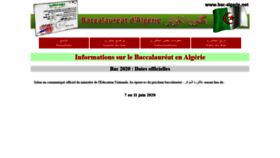 What Bac-algerie.net website looked like in 2020 (3 years ago)