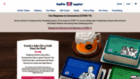 What Baskinrobbins.com website looked like in 2020 (3 years ago)