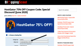 What Bloggingscout.net website looked like in 2020 (3 years ago)