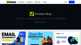 What Blog.kickbox.com website looked like in 2020 (3 years ago)