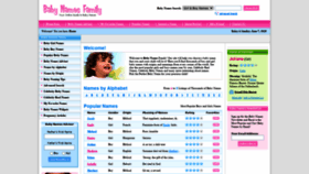 What Babynamesfamily.com website looked like in 2020 (3 years ago)