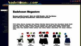 What Badehosen.com website looked like in 2020 (3 years ago)