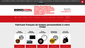 What Badges25mm.fr website looked like in 2020 (3 years ago)