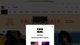 What Billabonggirls.com.au website looked like in 2020 (3 years ago)