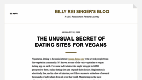 What Billyreisinger.com website looked like in 2020 (3 years ago)