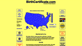 What Birthcertificate.com website looked like in 2020 (3 years ago)