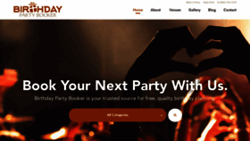 What Birthdaypartybooker.com website looked like in 2020 (3 years ago)