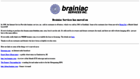 What Brainiac.com website looked like in 2020 (3 years ago)