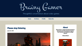 What Brainygamer.com website looked like in 2020 (3 years ago)