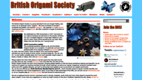 What Britishorigami.info website looked like in 2020 (3 years ago)
