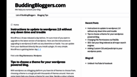 What Buddingbloggers.com website looked like in 2020 (3 years ago)