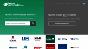 What Buscouniversidad.com website looked like in 2020 (5 years ago)