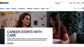 What Beiersdorf.com website looked like in 2020 (3 years ago)