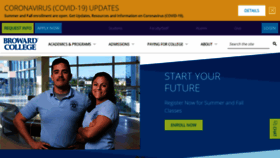 What Broward.edu website looked like in 2020 (3 years ago)