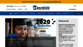 What Browardschools.com website looked like in 2020 (3 years ago)