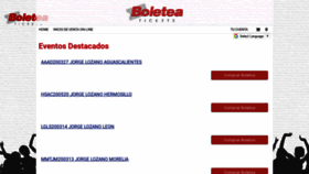 What Boletea.com.mx website looked like in 2020 (3 years ago)