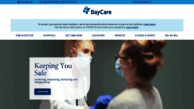 What Baycare.org website looked like in 2020 (3 years ago)