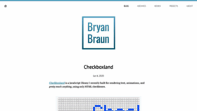 What Bryanbraun.com website looked like in 2020 (3 years ago)