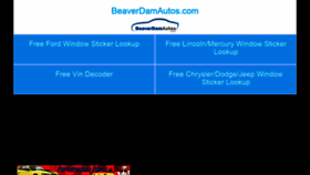 What Beaverdamautos.com website looked like in 2020 (3 years ago)