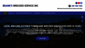 What Brannswreckerserviceinc.com website looked like in 2020 (3 years ago)