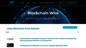 What Blockchainwire.io website looked like in 2020 (5 years ago)