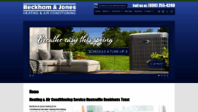 What Beckhamandjones.com website looked like in 2020 (3 years ago)