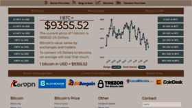 What Bitcoin-price-dollars.com website looked like in 2020 (3 years ago)