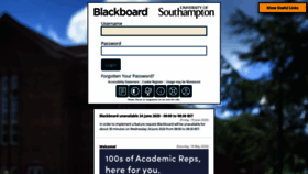What Blackboard.soton.ac.uk website looked like in 2020 (3 years ago)