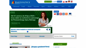 What Bartoszyce.pl website looked like in 2020 (3 years ago)