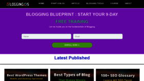 What Bloggingos.com website looked like in 2020 (3 years ago)